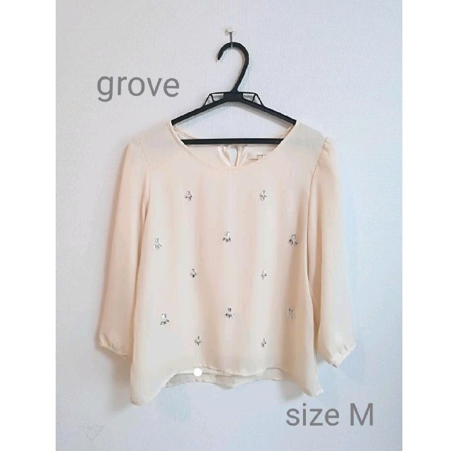 grove(グローブ)のgrove シフォンブラウス　Mサイズ レディースのトップス(シャツ/ブラウス(長袖/七分))の商品写真