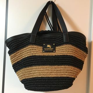 バーバリーブルーレーベル(BURBERRY BLUE LABEL)のバーバリー カゴバッグ(かごバッグ/ストローバッグ)