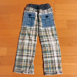 エフオーキッズ(F.O.KIDS)の【お値下げです】F.O.KIDS 110センチ チェック柄パンツ(パンツ/スパッツ)