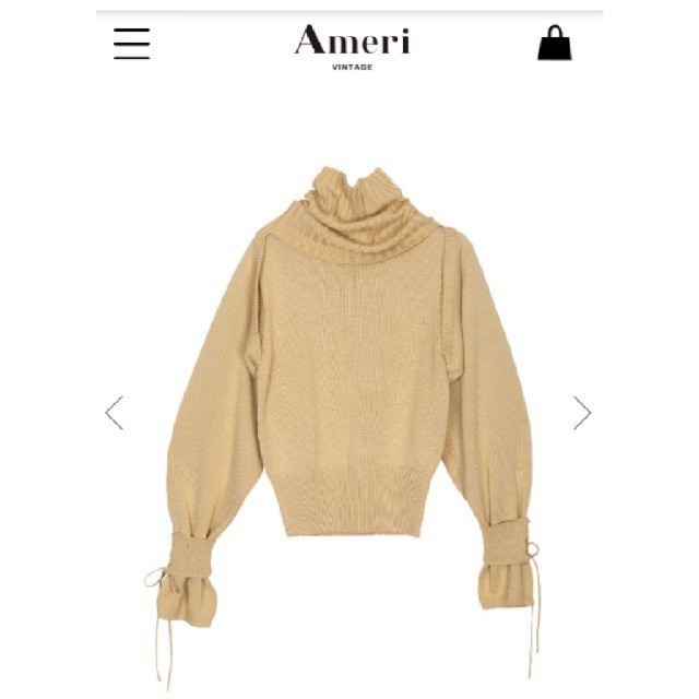 Ameri vintage HUG KNIT 完売ベージュ