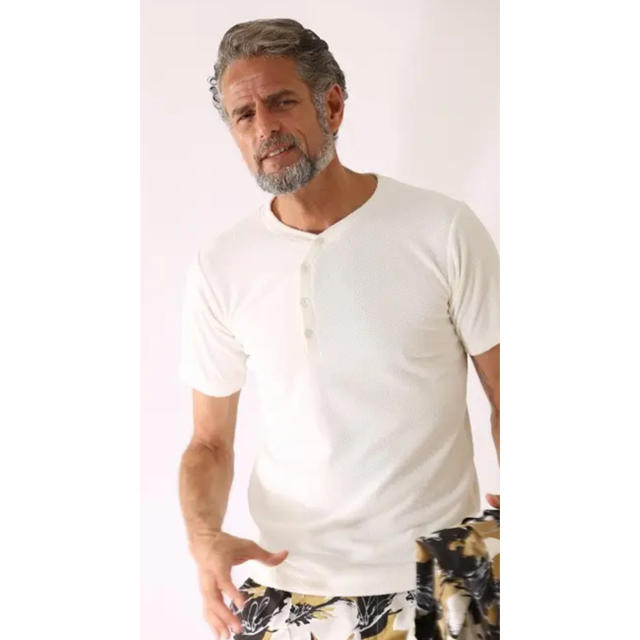 LEON掲載ブランド　ヘンリーネックTシャツ 46 メンズのトップス(Tシャツ/カットソー(半袖/袖なし))の商品写真