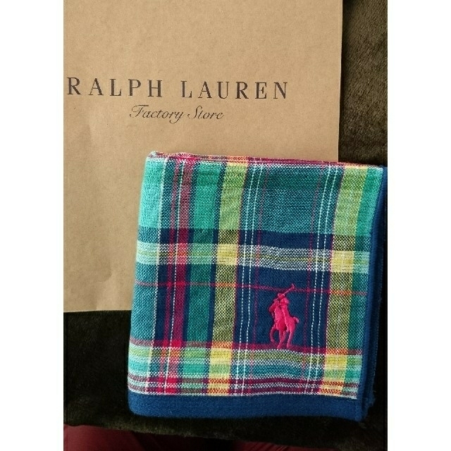 POLO RALPH LAUREN(ポロラルフローレン)の【新品】RALPH LAURENタオルハンカチ レディースのファッション小物(ハンカチ)の商品写真