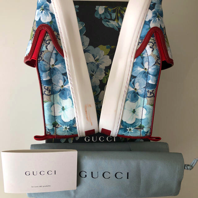 Gucci(グッチ)の❤️グッチ❤️お値下げ❣️GGブルームス💕ブルー系スリッポン38.5♪ レディースの靴/シューズ(スリッポン/モカシン)の商品写真