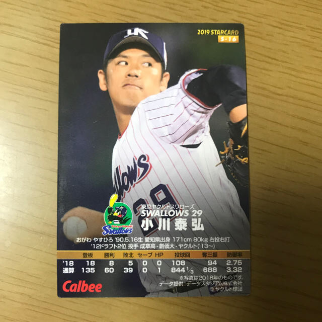 東京ヤクルトスワローズ(トウキョウヤクルトスワローズ)のとりさん専用 プロ野球チップス2019 小川泰弘  エンタメ/ホビーのタレントグッズ(スポーツ選手)の商品写真