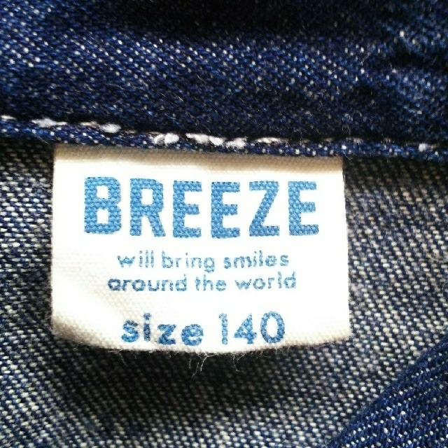 BREEZE(ブリーズ)のデニムワンピース 140cm キッズ/ベビー/マタニティのキッズ服女の子用(90cm~)(ワンピース)の商品写真