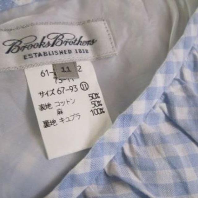 Brooks Brothers(ブルックスブラザース)のBrooksBrothersサイズ11号W66綿麻ほんのりフレアロング♭2256 レディースのスカート(ロングスカート)の商品写真