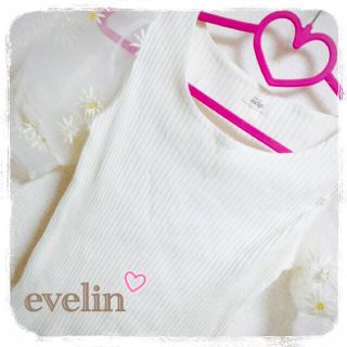 エブリン(evelyn)のevelin♡オーガンジートップス(シャツ/ブラウス(半袖/袖なし))