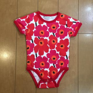 マリメッコ(marimekko)のマリメッコ ロンパース 半袖 ウニッコ 60(ロンパース)