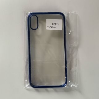 iPhone X/XS クリアケース ブルー(iPhoneケース)