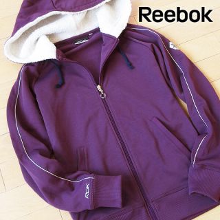 リーボック(Reebok)の美品 Mサイズ リーボック  レディース パーカージャケット パープル(パーカー)