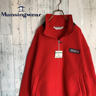 マンシングウェア(Munsingwear)の【新品】munsingwear  フリースジャケット 赤(ブルゾン)