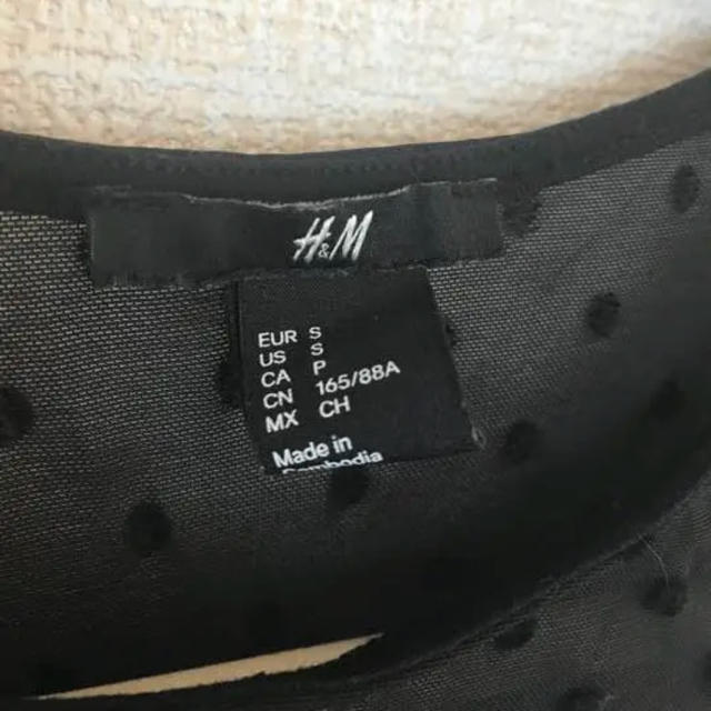 H&M(エイチアンドエム)のシースルー切り替えトップス レディースのトップス(カットソー(長袖/七分))の商品写真