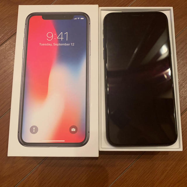 即出荷】 iphone - iPhone X spacegray【中古美品】 256GB