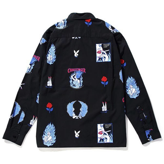 NEIGHBORHOOD(ネイバーフッド)のChallenger L/S FIRE LADY SHIRT 黒 M 新品未使用 メンズのトップス(シャツ)の商品写真