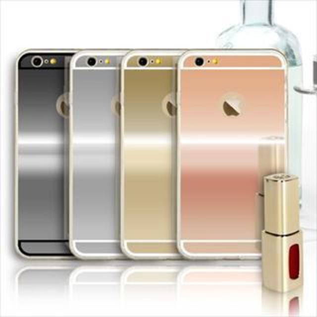iPhone ケース 鏡 ミラー TPU カバーCA0113の通販 by momoshop｜ラクマ