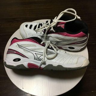 ミズノ(MIZUNO)のミズノ レディース テニスシューズ オムニクレーコート用 22.5ｃｍ(シューズ)