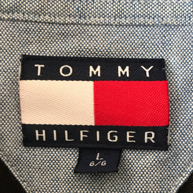 TOMMY HILFIGER(トミーヒルフィガー)の希少90s トミーヒルフィガー ポロシャツ ワンポイント ★ワントーンコーデに★ メンズのトップス(ポロシャツ)の商品写真