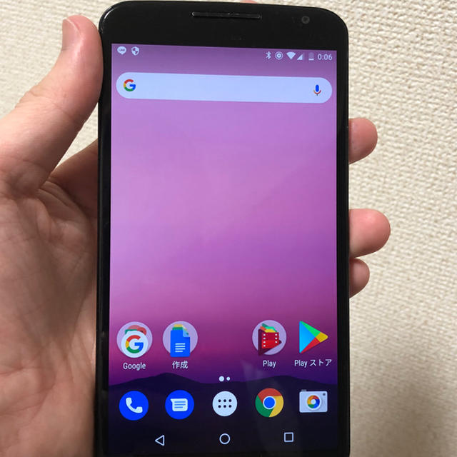 ANDROID(アンドロイド)のY! mobile simフリー nexus6 32GB ホワイト スマホ/家電/カメラのスマートフォン/携帯電話(スマートフォン本体)の商品写真