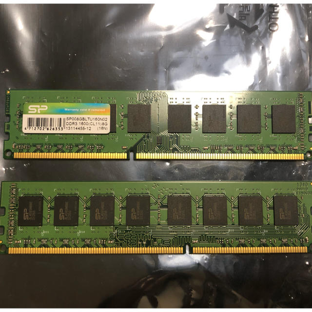 PCパーツシリコンパワー DDR3 16G (8*2)
