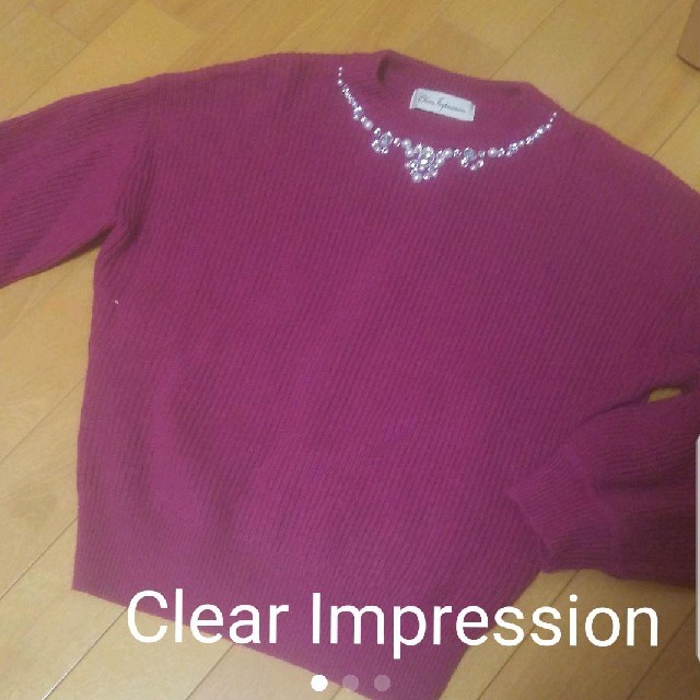 CLEAR IMPRESSION(クリアインプレッション)のビジュー付きニット❀·° レディースのトップス(ニット/セーター)の商品写真