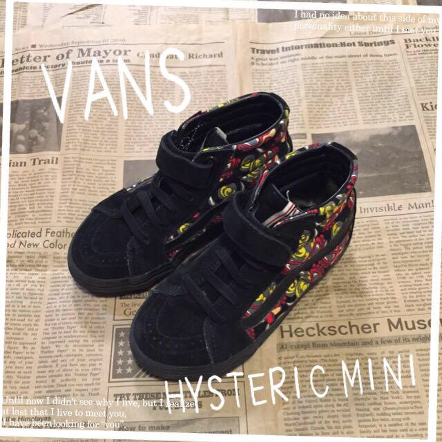 HYSTERIC MINI(ヒステリックミニ)のヒスミニ VANS コラボ ハイカット キッズ/ベビー/マタニティのキッズ靴/シューズ(15cm~)(その他)の商品写真