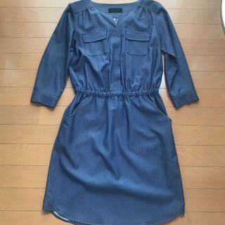 アンタイトル(UNTITLED)の美品♡アンタイトルのシャンブレーワンピース(ひざ丈ワンピース)