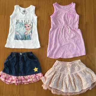 ディズニー(Disney)の【まとめ売り ★ 送料無料】 女の子 110 エルサ ディズニー スカート 夏服(Tシャツ/カットソー)