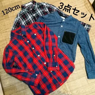 グローバルワーク(GLOBAL WORK)のホワイトホリック&シャツ３点セット
(Tシャツ/カットソー)