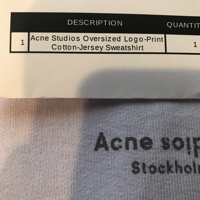 ACNE(アクネ)のAcne Studios 18aw ロゴ スウェット XS 新品 タグ付 メンズのトップス(スウェット)の商品写真