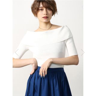 マウジー(moussy)の新品未使用♡‬ワイドオフショルニット(カットソー(半袖/袖なし))