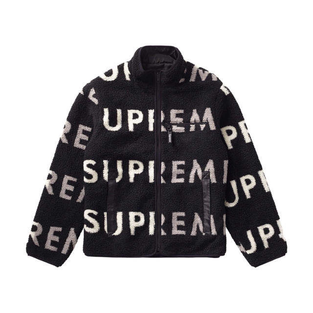 【超新作】 reversible supreme - Supreme logo jaket fleece ブルゾン