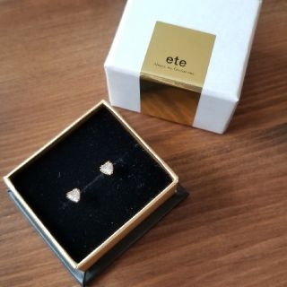 エテ(ete)のete ハートピアス【YGジルコニア】(ピアス)