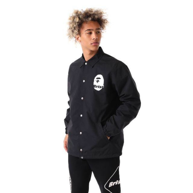 A BATHING APE   F.C.R.B Bristol APE コーチジャケット ネイビーＸＬ