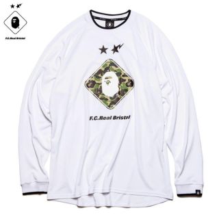 アベイシングエイプ(A BATHING APE)のF.C.R.B Bristol APE 長袖 白Ｌ FCRB(Tシャツ/カットソー(七分/長袖))