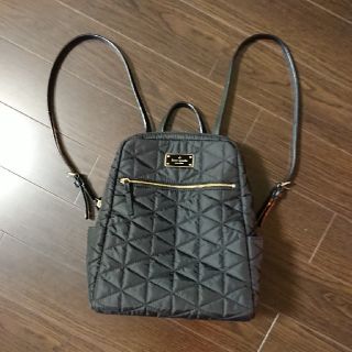 ケイトスペードニューヨーク(kate spade new york)の【美品】kate spade リュック 黒 キルティング(リュック/バックパック)