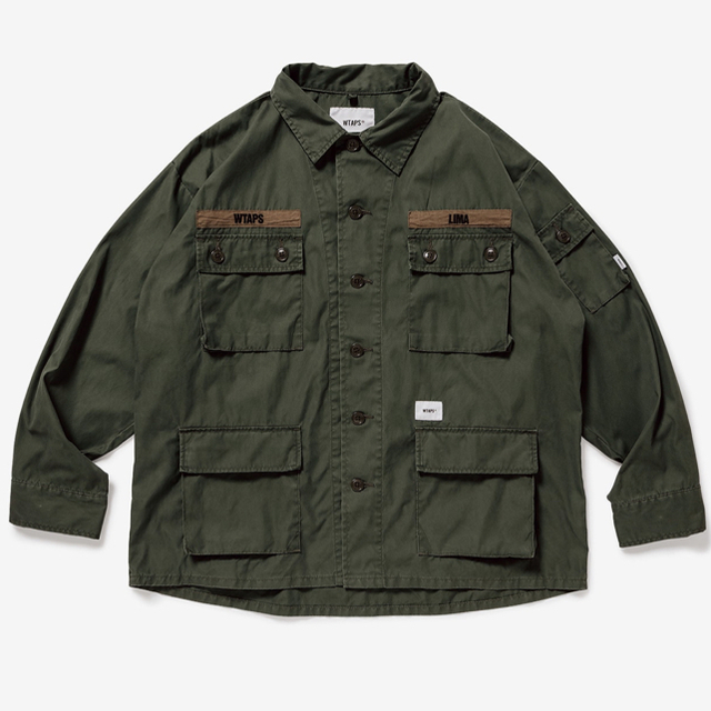 WTAPS JUNGLE LS 01 SHIRT NYCO OD S