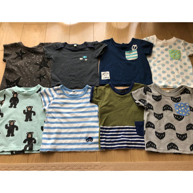 BREEZE(ブリーズ)のちもさま専用。BREEZE等8着セット★男の子80Tシャツ キッズ/ベビー/マタニティのベビー服(~85cm)(Ｔシャツ)の商品写真