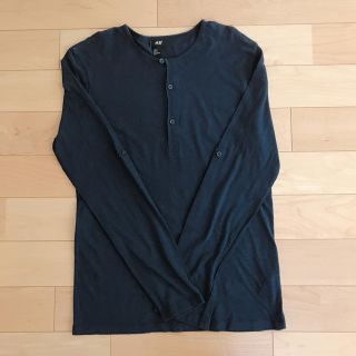 エイチアンドエム(H&M)のH&M メンズ ロンT ネイビー Mサイズ(Tシャツ/カットソー(七分/長袖))