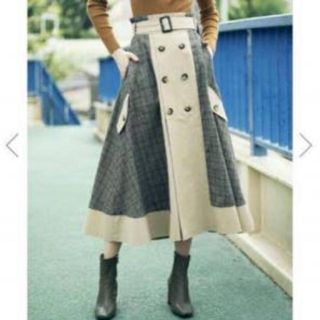 Ameri VINTAGE(アメリヴィンテージ)のCHECK TRENCH SKIRT レディースのスカート(ひざ丈スカート)の商品写真