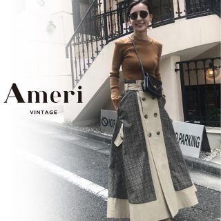 アメリヴィンテージ(Ameri VINTAGE)のCHECK TRENCH SKIRT(ひざ丈スカート)