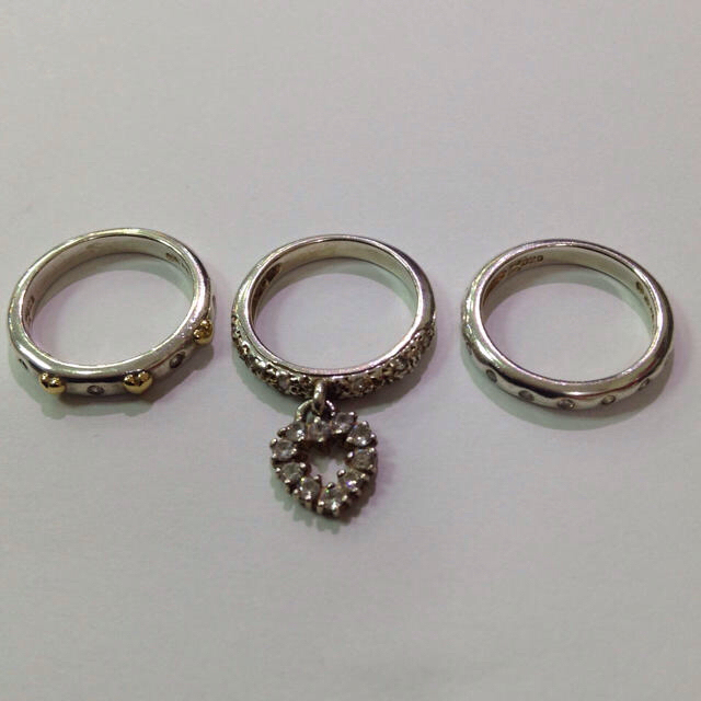 Folli Follie(フォリフォリ)のMH様専用★フォリフォリの3連指輪💍💍💍 レディースのアクセサリー(リング(指輪))の商品写真