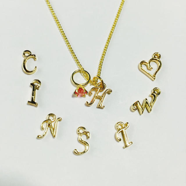 嵐イニシャルネックレス♥リング付き レディースのアクセサリー(ネックレス)の商品写真