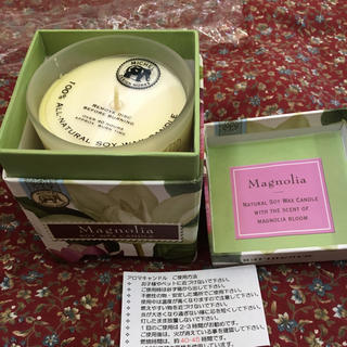 フランフラン(Francfranc)のマグノリア アロマキャンドル soy wax candle  新品 (アロマ/キャンドル)
