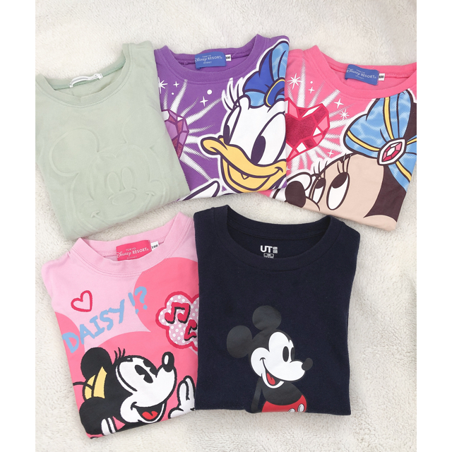 Disney(ディズニー)のディズニーTシャツ まとめ売り 100 キッズ/ベビー/マタニティのキッズ服女の子用(90cm~)(Tシャツ/カットソー)の商品写真