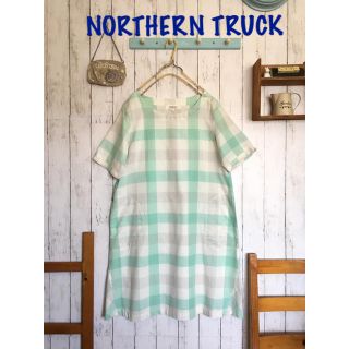 ノーザントラック(NORTHERN TRUCK)の＊NORTHERN TRUCKノーザントラック チェック柄春色チュニック・ワンピ(ひざ丈ワンピース)