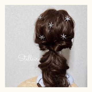 ✴︎ ✴︎スター モチーフヘアピン 5本セット(ヘッドドレス/ドレス)