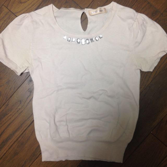 LAISSE PASSE(レッセパッセ)のレッセパッセ❤️ビジューニット レディースのトップス(Tシャツ(半袖/袖なし))の商品写真