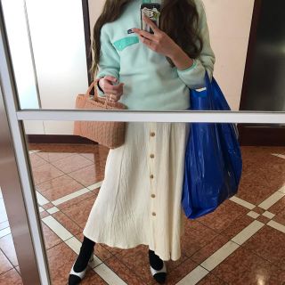 france vintage skirt.(ひざ丈スカート)