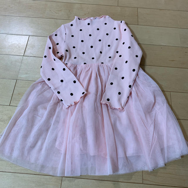 新品未使用★130㎝・ドットピンクフリルワンピース キッズ/ベビー/マタニティのキッズ服女の子用(90cm~)(ワンピース)の商品写真