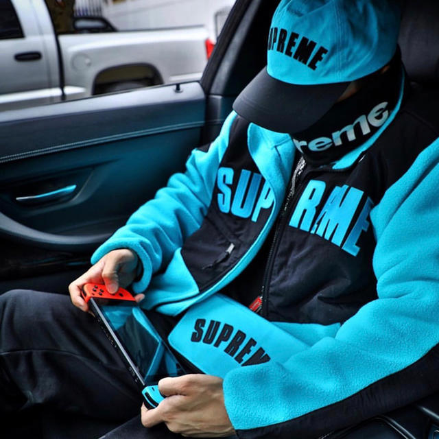 supreme north face Denali fleece L teal - ブルゾン